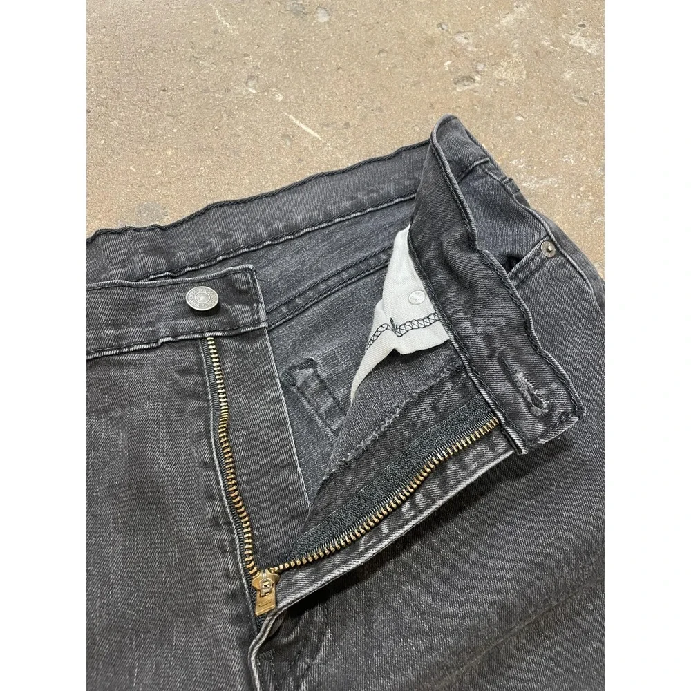 Levis 511‎ Jeans Mens 34x30 Black Denim Slim Fit Tapered Leg Zip Fly Waterless